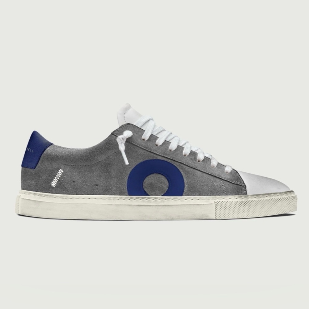 Oliver Cabell Low 1 Wallaby Gray and Blue Low-Top Sneakers